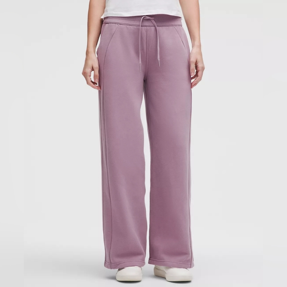 Scuba Mid-Rise Wide-Leg Pant Regular Lavender In Size Medium New With Tags